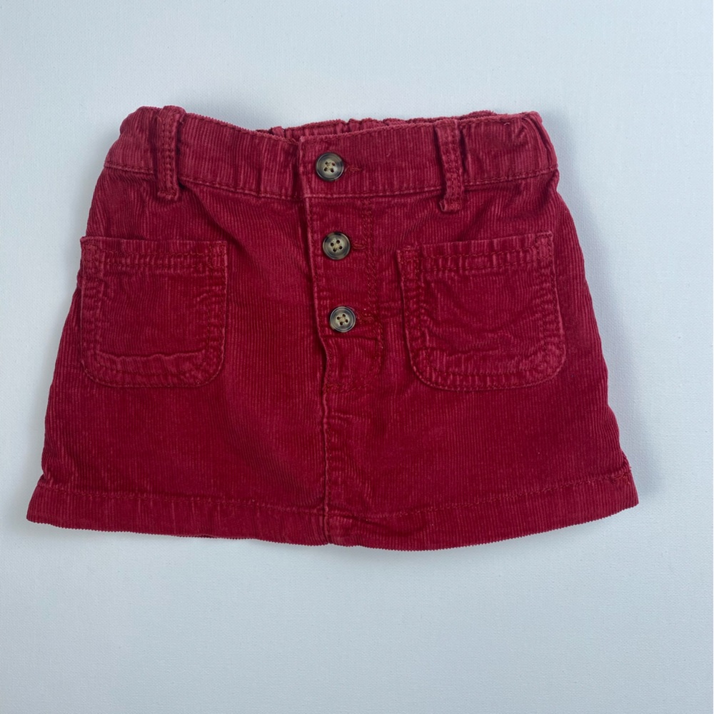 Carter's Red Corduroy Button-Front Skirt size 2T